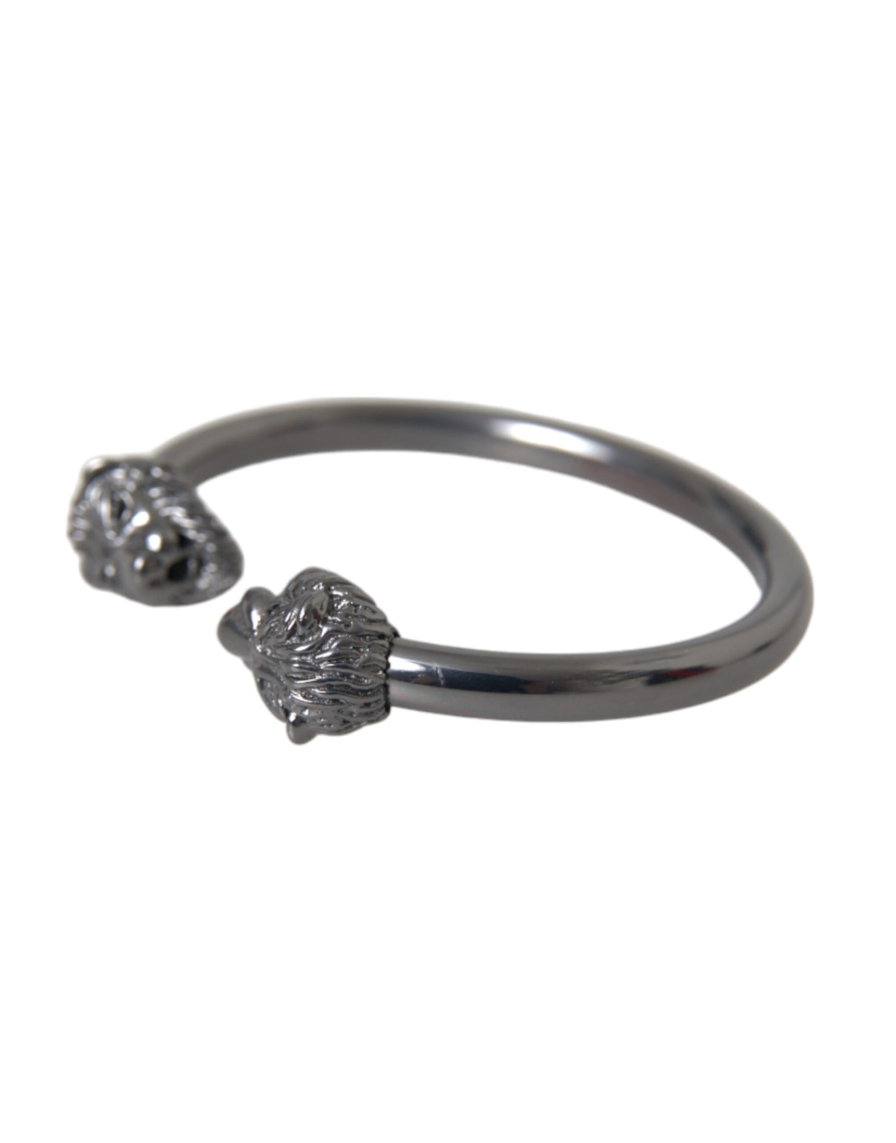 Nialaya Black Rhodium Lion Bangle Bracelet Women | Regal Royce