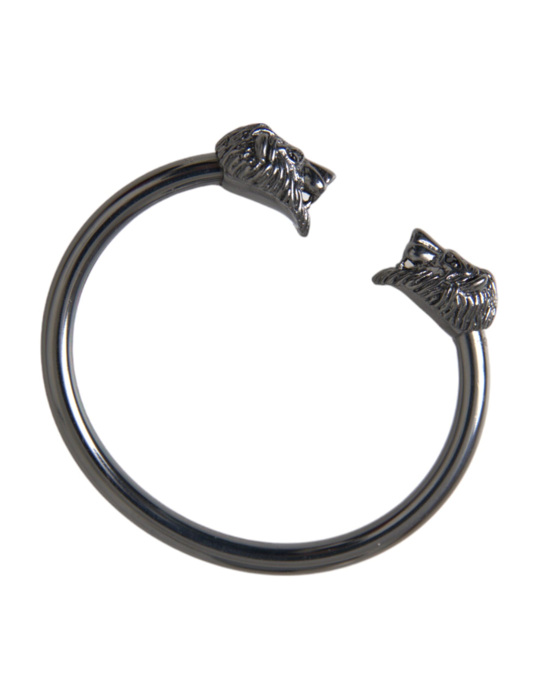 Nialaya Black Rhodium Lion Bangle Bracelet Women | Regal Royce