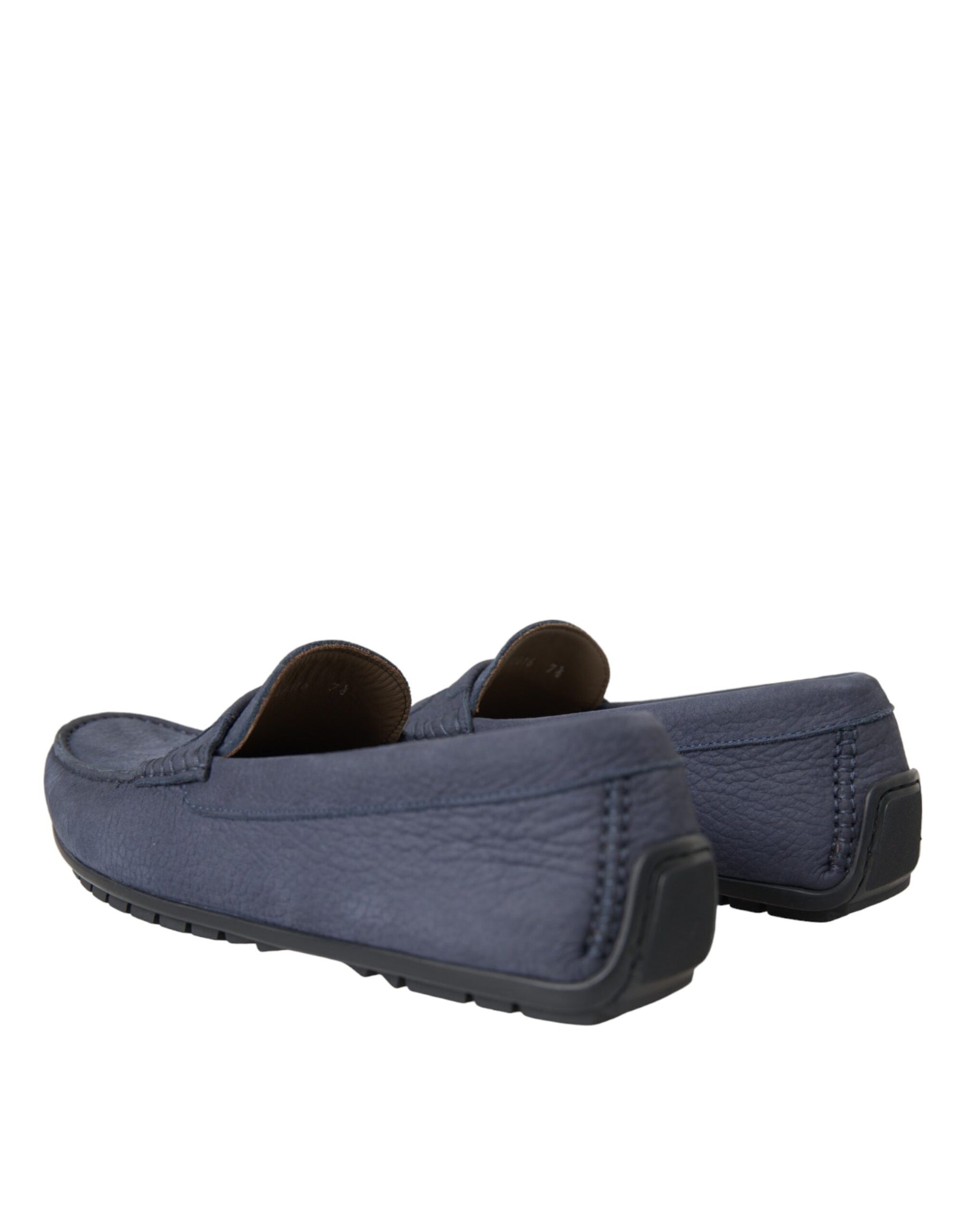 Dolce & Gabbana Blue Calf Leather Slip On Moccasin Shoes | Regal Royce
