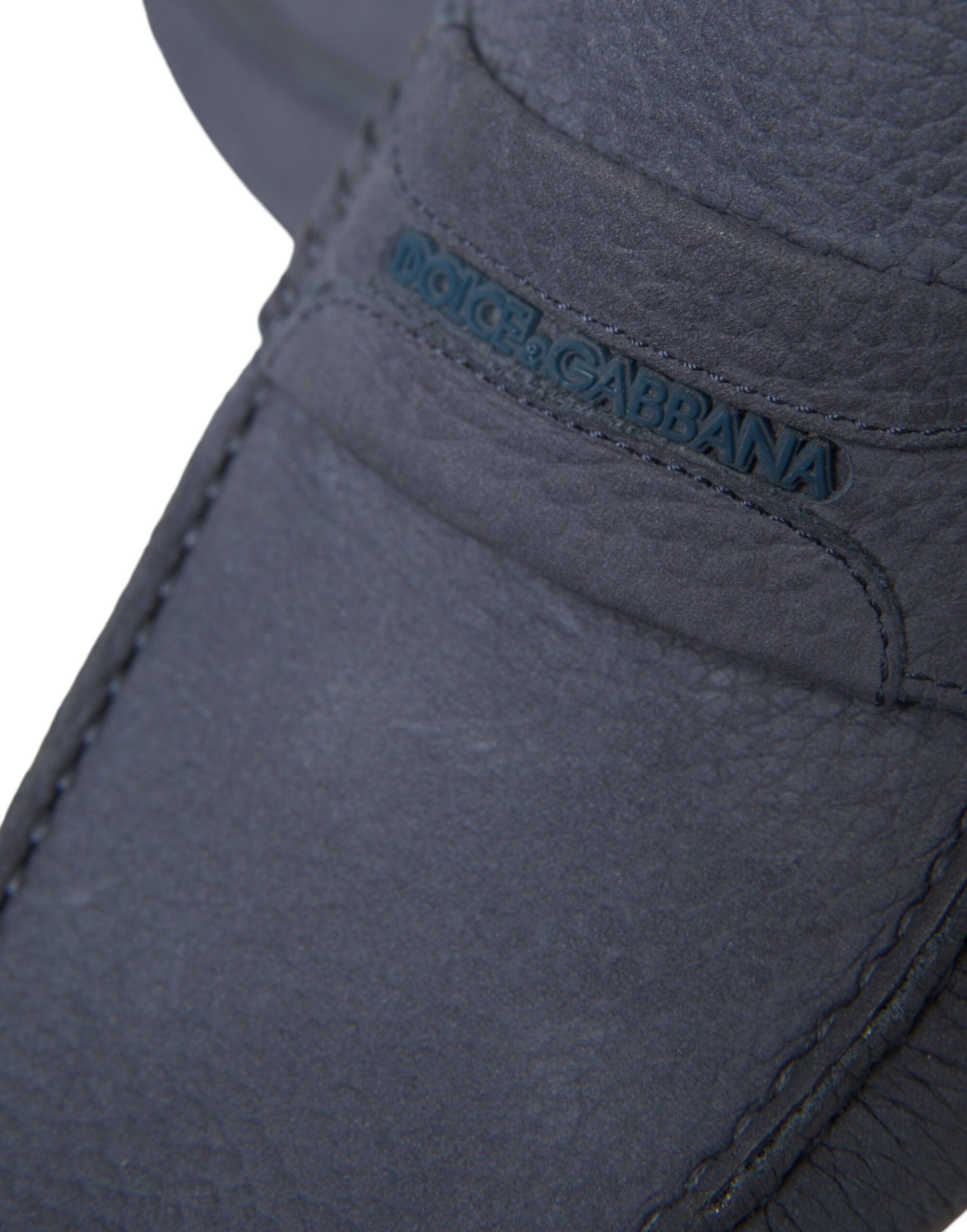 Dolce & Gabbana Blue Calf Leather Slip On Moccasin Shoes | Regal Royce