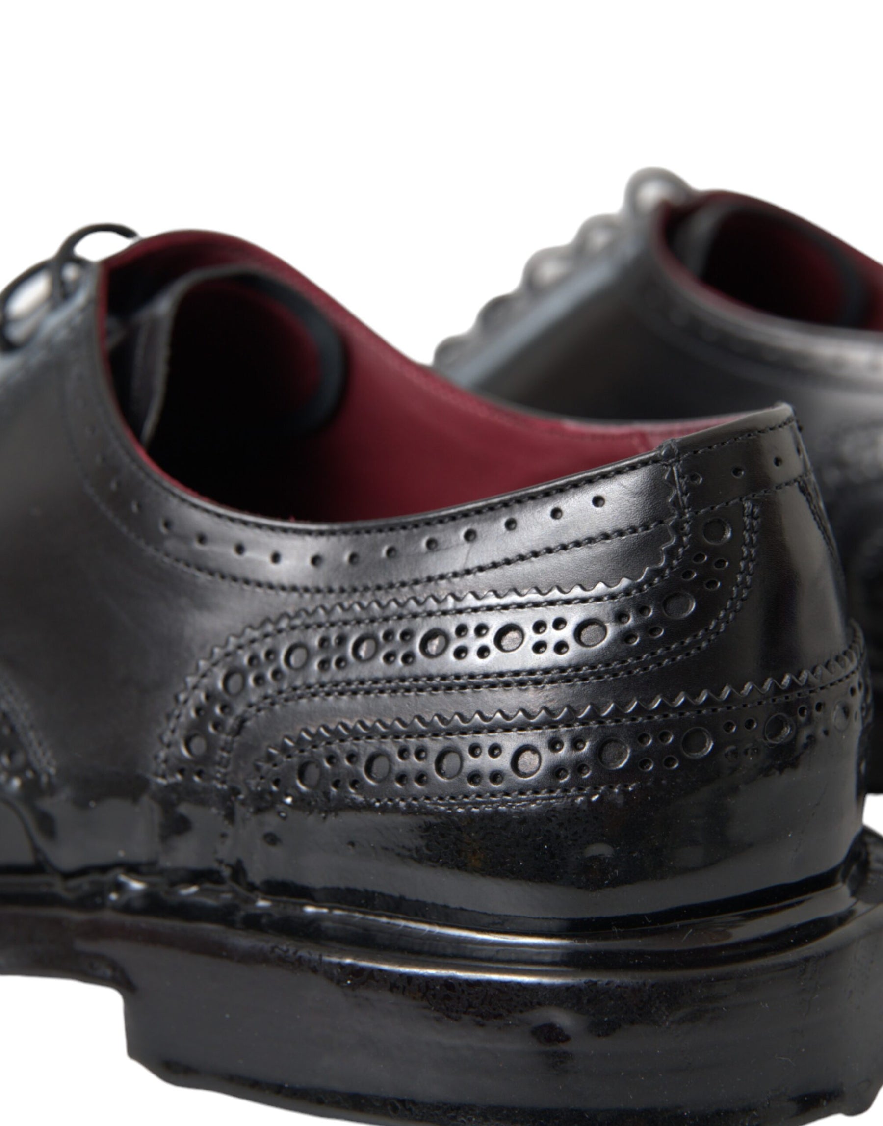 Dolce & Gabbana Black Leather Oxford Wingtip Formal Men Shoes | Regal Royce