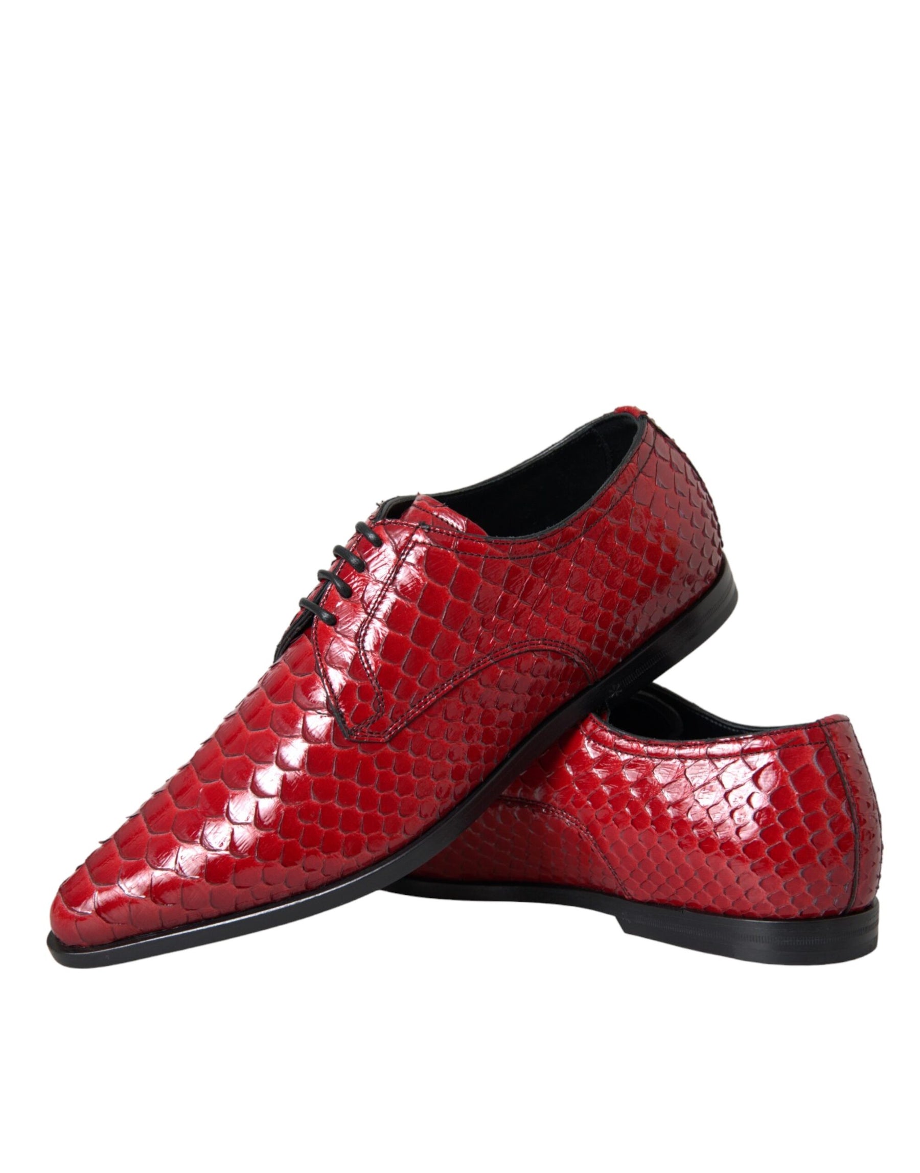 Dolce & Gabbana Red Textured Varnished Derby Men Formal Shoes | Regal Royce