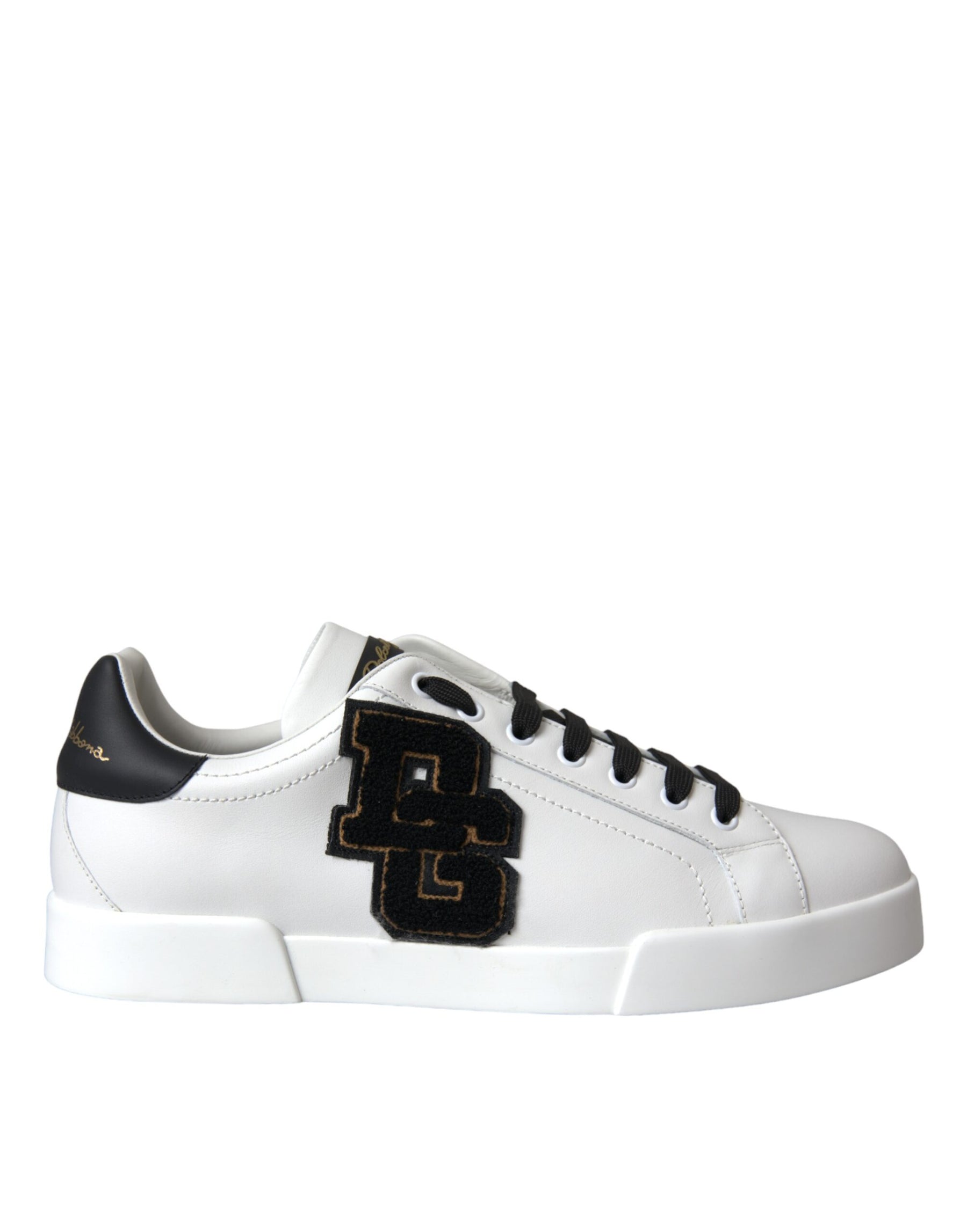 Dolce & Gabbana White Leather DG Logo Casual Low Top Sneakers Shoes | Regal Royce