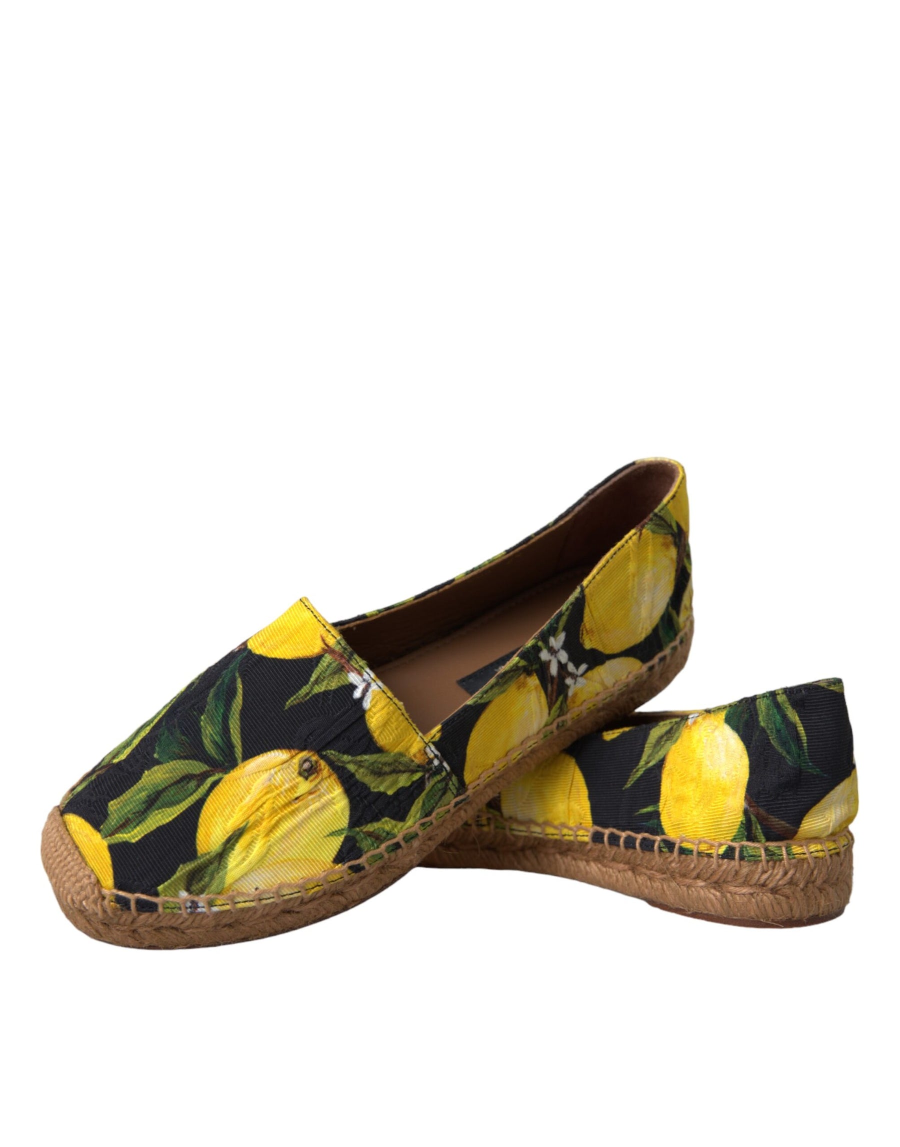 Dolce & Gabbana Multicolor Lemon Slip On Espadrilles Shoes | Regal Royce
