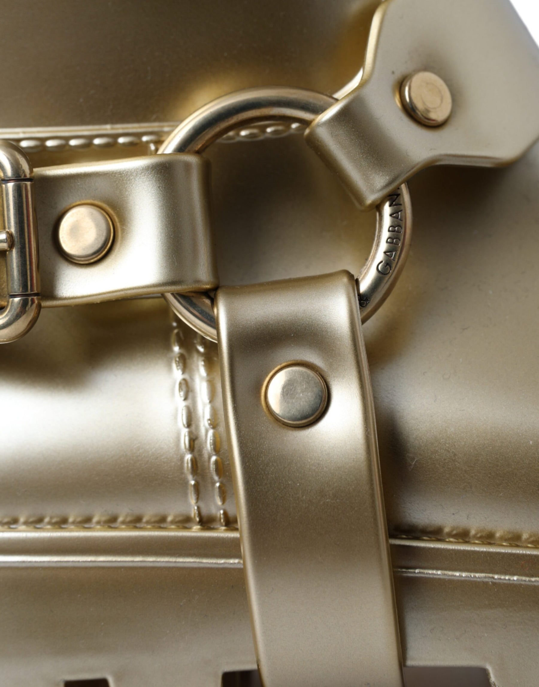 Dolce & Gabbana Metallic Gold Rubber PVC Rain Boots Shoes | Regal Royce