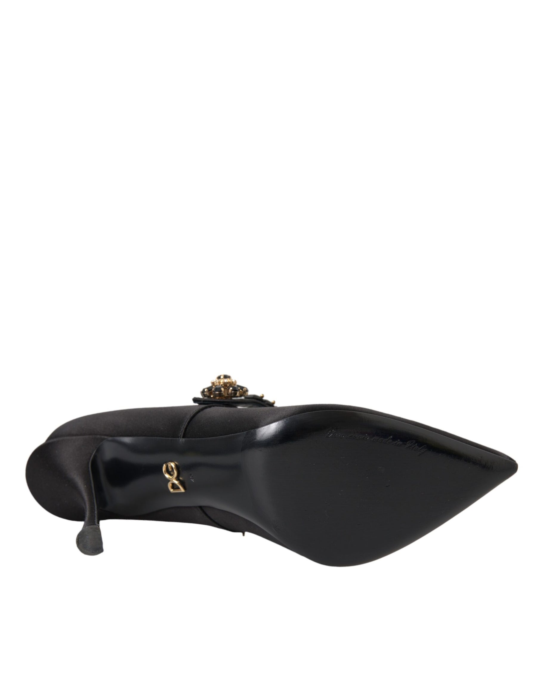 Dolce & Gabbana Black Mary Jane Crystal Heels Pumps Shoes | Regal Royce