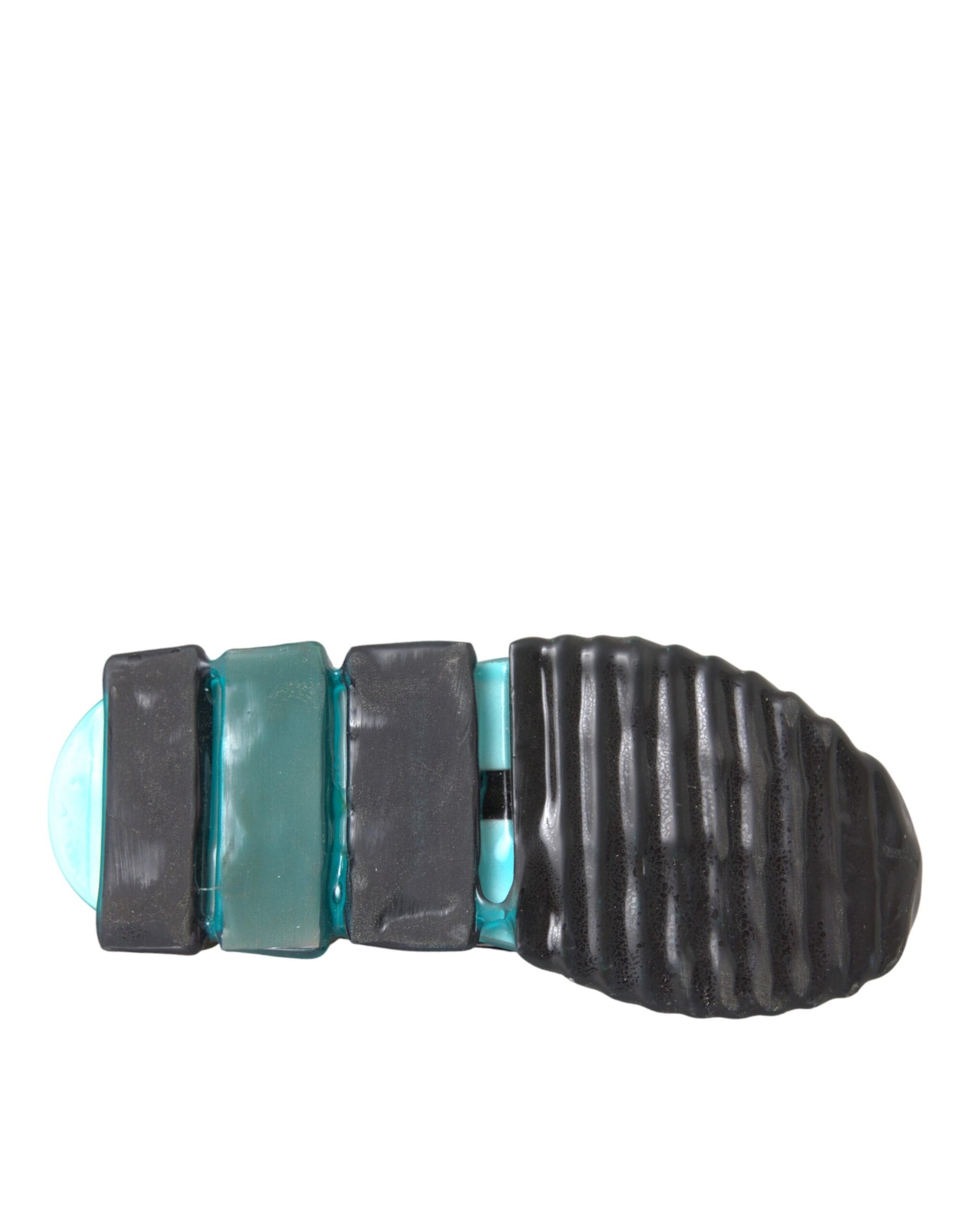 Dolce & Gabbana Black White Blue Slip On Sorrento Sneakers Shoes | Regal Royce