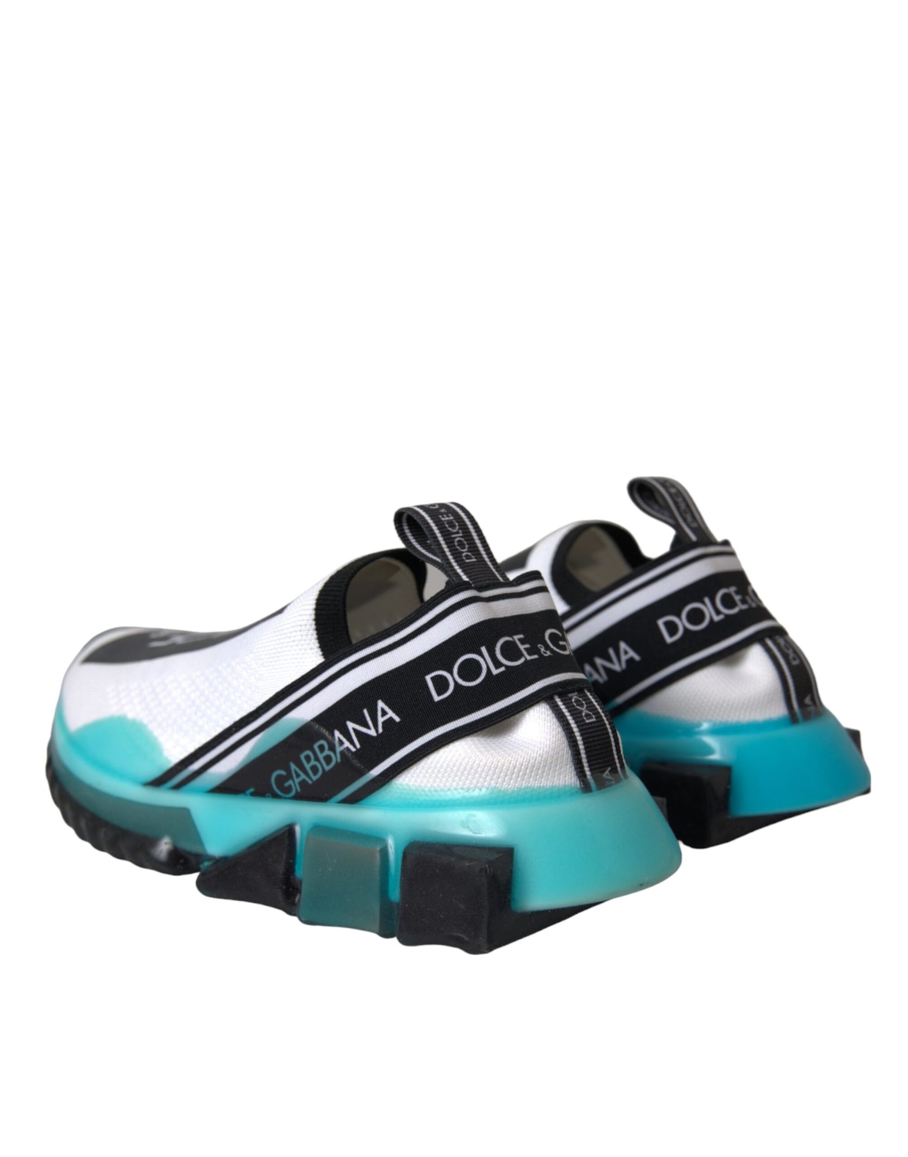 Dolce & Gabbana Black White Blue Slip On Sorrento Sneakers Shoes | Regal Royce