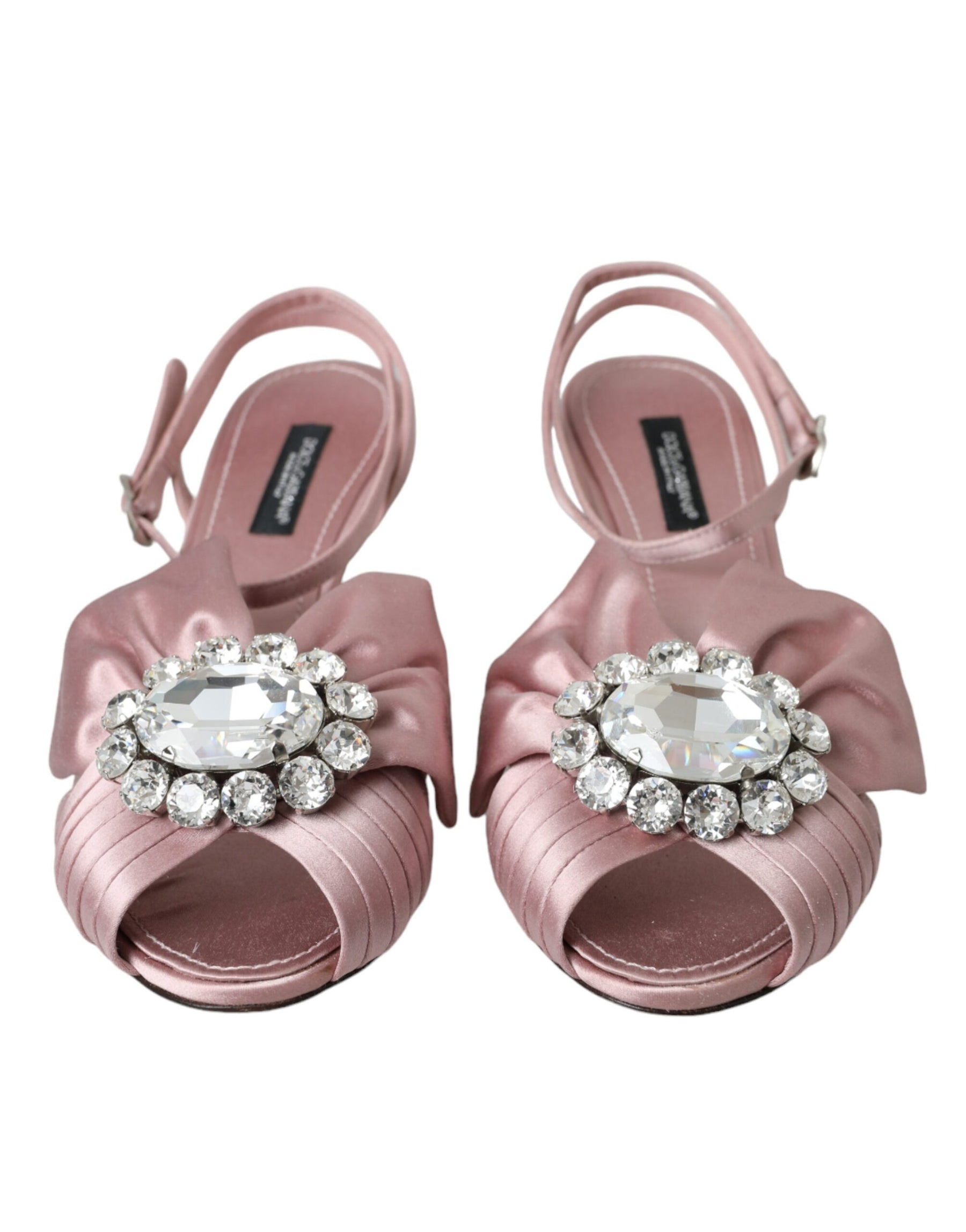 Dolce & Gabbana Pink Keira Crystal Heels Sandals Shoes | Regal Royce