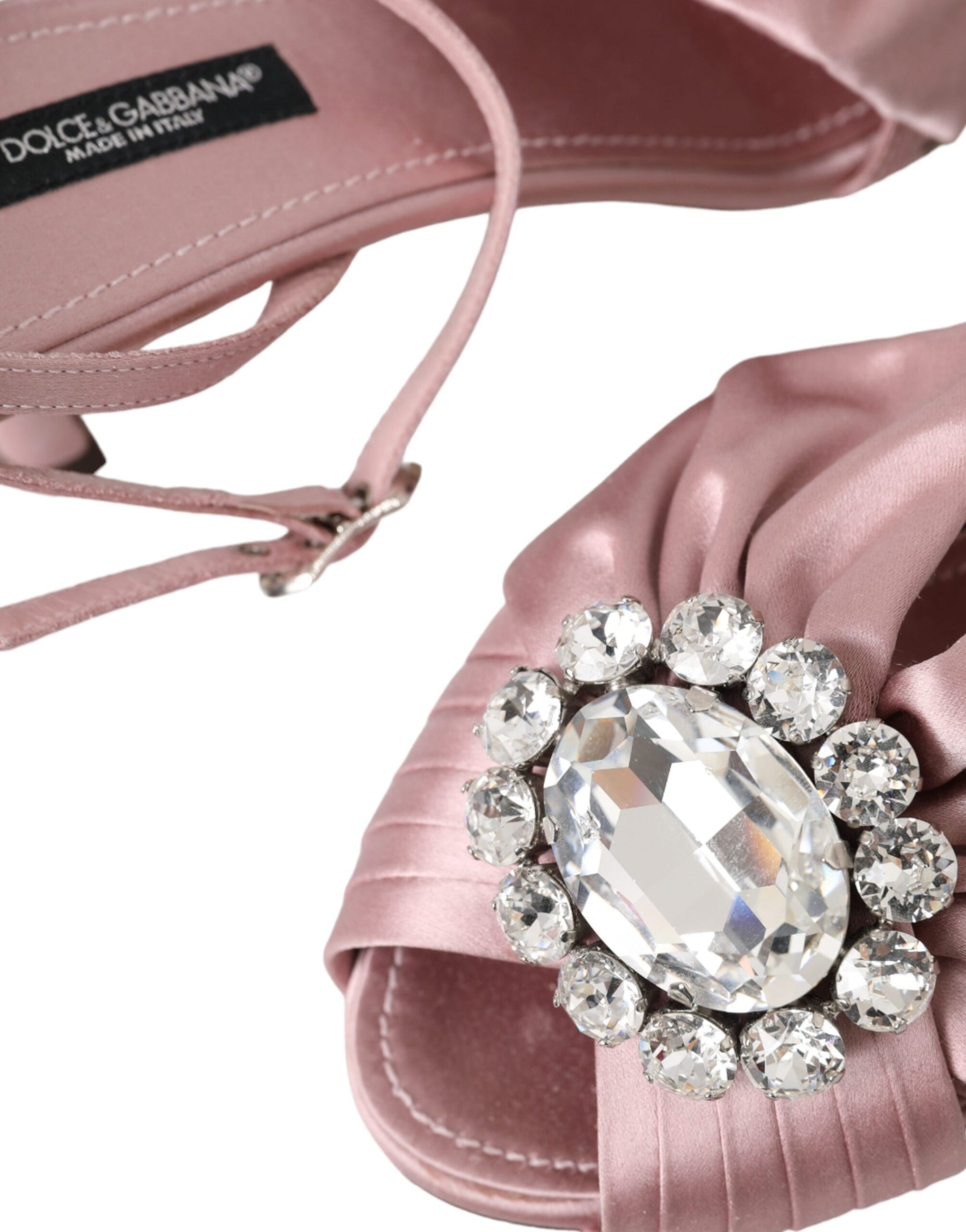 Dolce & Gabbana Pink Keira Crystal Heels Sandals Shoes | Regal Royce