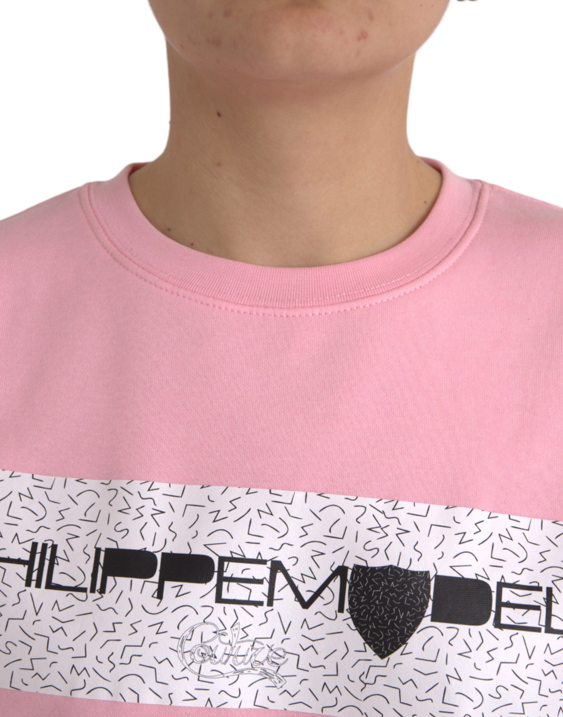 Philippe Model Pink Cotton Logo Long Sleeves Pullover Sweater | Regal Royce