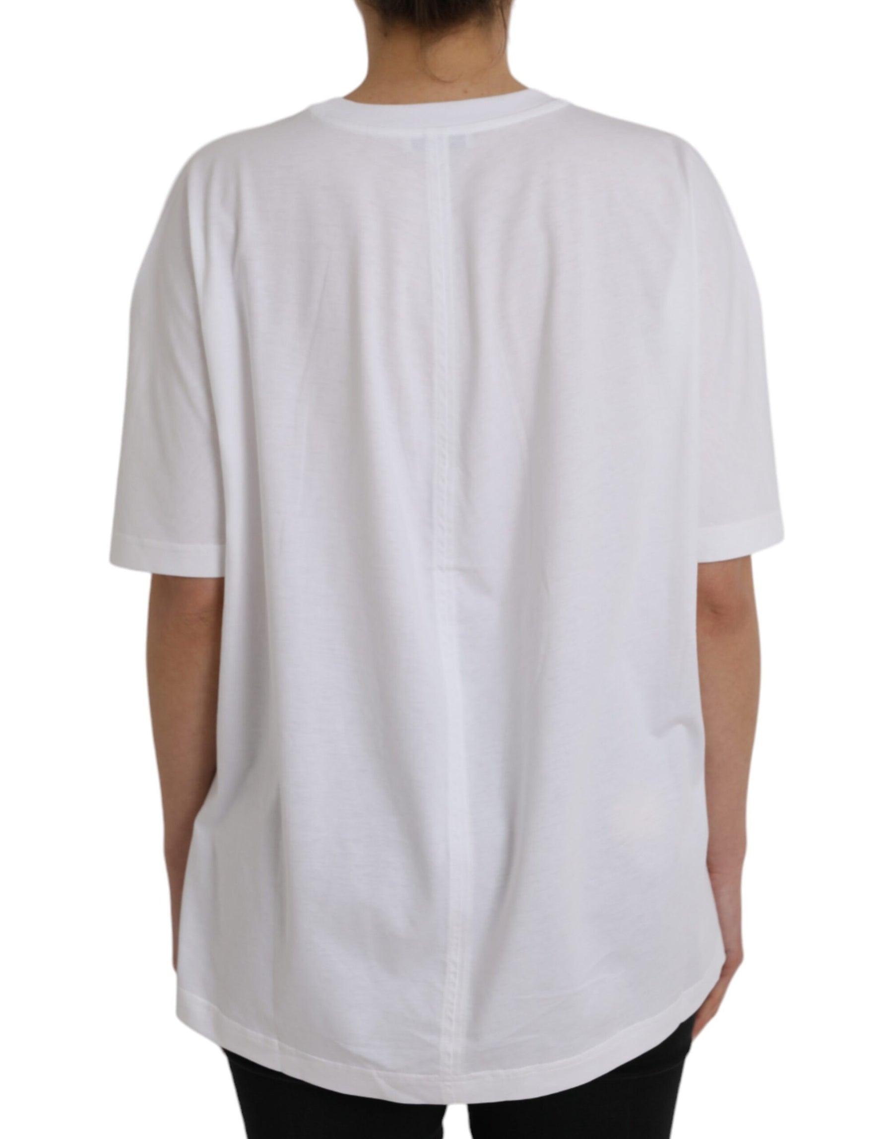 Balenciaga White Cotton Crew Neck Short Sleeves T-shirt | Regal Royce