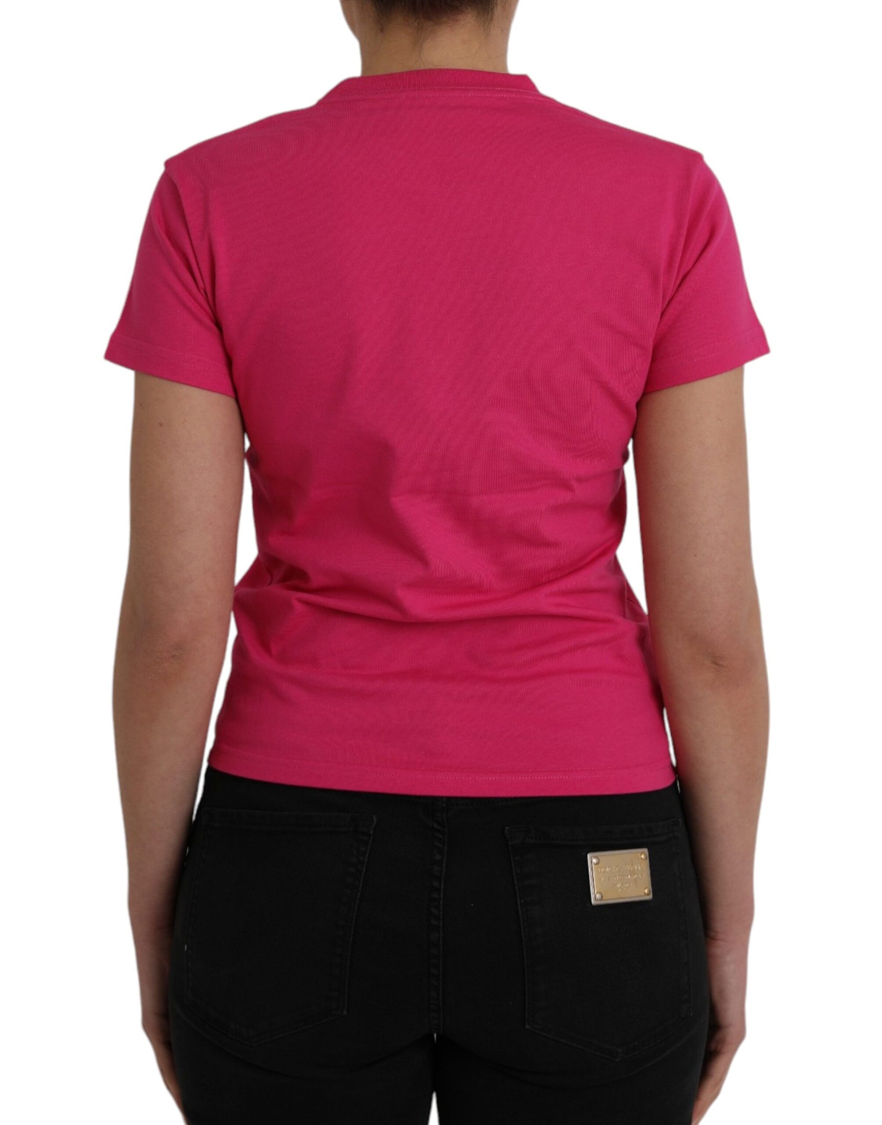 Balenciaga Pink Cotton Crew Neck Short Sleeves Tee Top T-shirt | Regal Royce