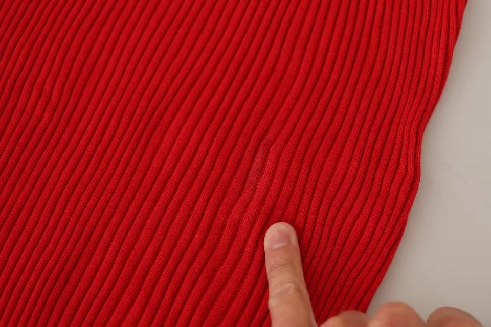 Dolce & Gabbana Red Silk T-shirt Short Sleeve Top Blouse | Regal Royce