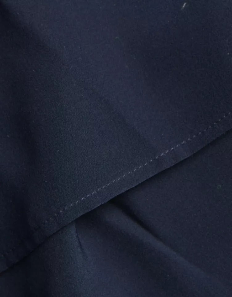 Dolce & Gabbana Blue Long Sleeves Ascot Collar Blouse Top | Regal Royce