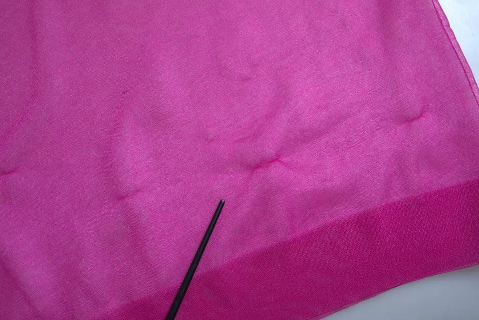 Dolce & Gabbana Pink Transparent Crewneck Long Sleeves Top | Regal Royce