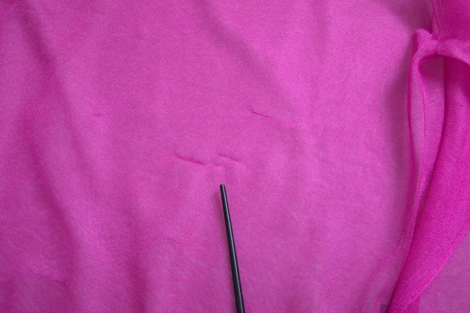 Dolce & Gabbana Pink Transparent Crewneck Long Sleeves Top | Regal Royce