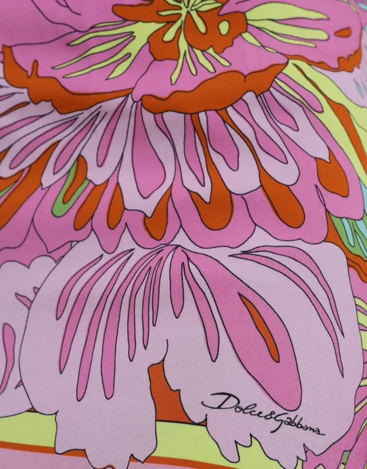 Dolce & Gabbana Multicolor Floral Silk Sleeveless Tank Top | Regal Royce