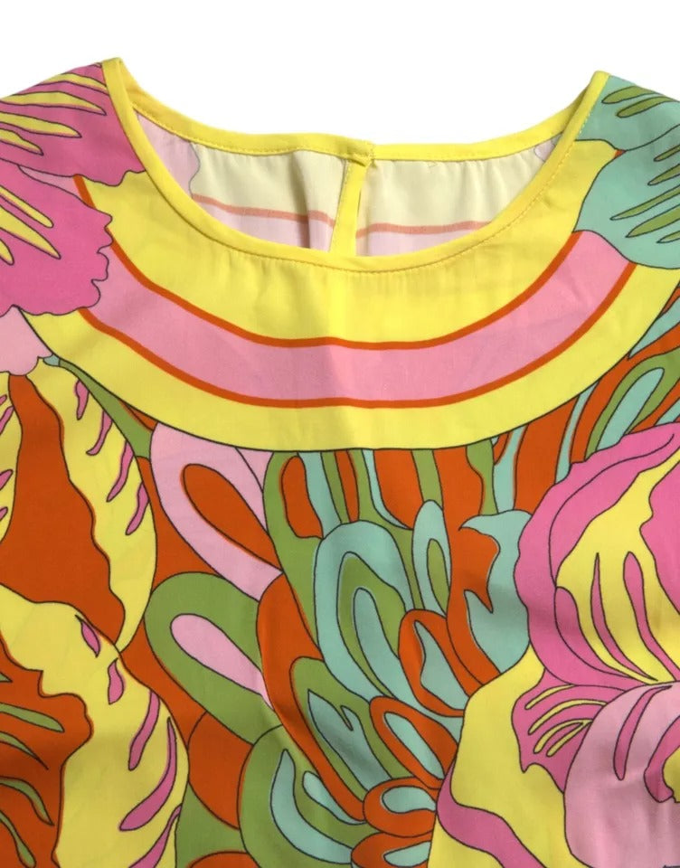 Dolce & Gabbana Multicolor Floral Silk Sleeveless Tank Top | Regal Royce