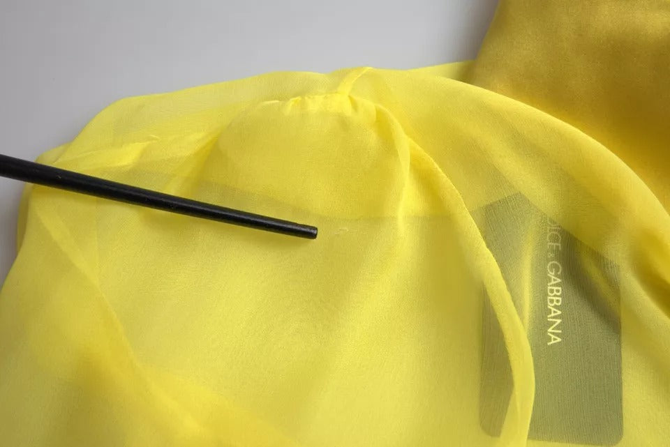 Dolce & Gabbana Yellow Long Sleeve Button Down Blouse Top | Regal Royce