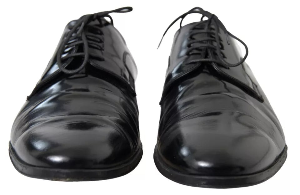 Dolce & Gabbana Black Polished Leather Formal Dress Shoes | Regal Royce