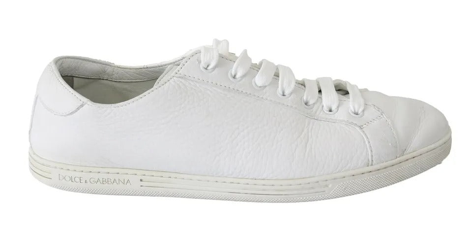 Dolce & Gabbana White Saint Tropez Lace Up Men Sneakers Men Shoes | Regal Royce
