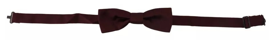 Dolce & Gabbana Bordeaux Silk Adjustable Neck Men Bow Tie | Regal Royce
