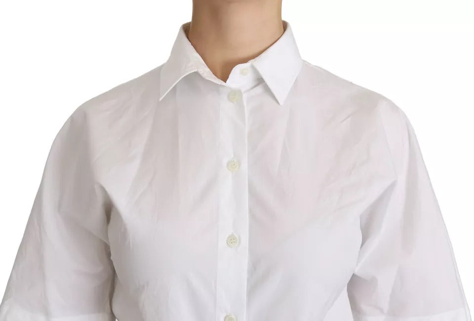 Dolce & Gabbana White Collared Short Sleeve Polo Shirt Top | Regal Royce