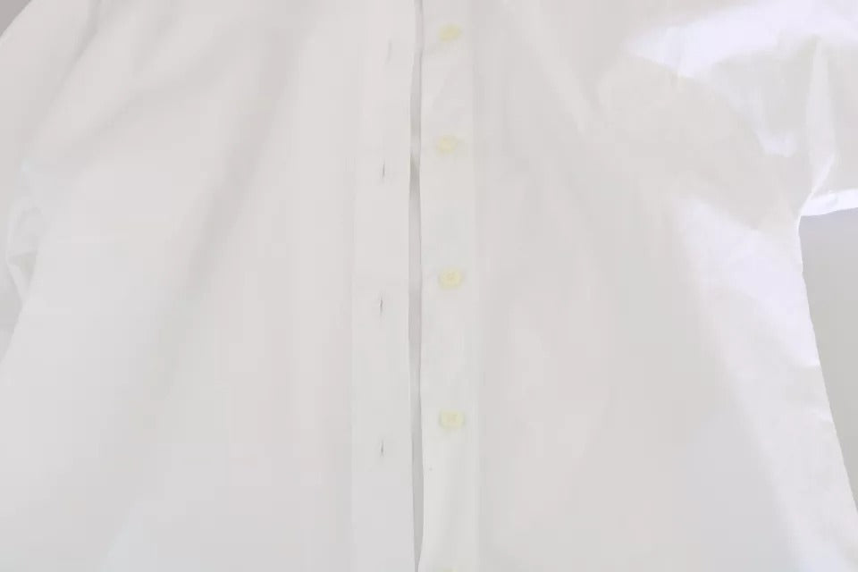 Dolce & Gabbana White Collared Short Sleeve Polo Shirt Top | Regal Royce