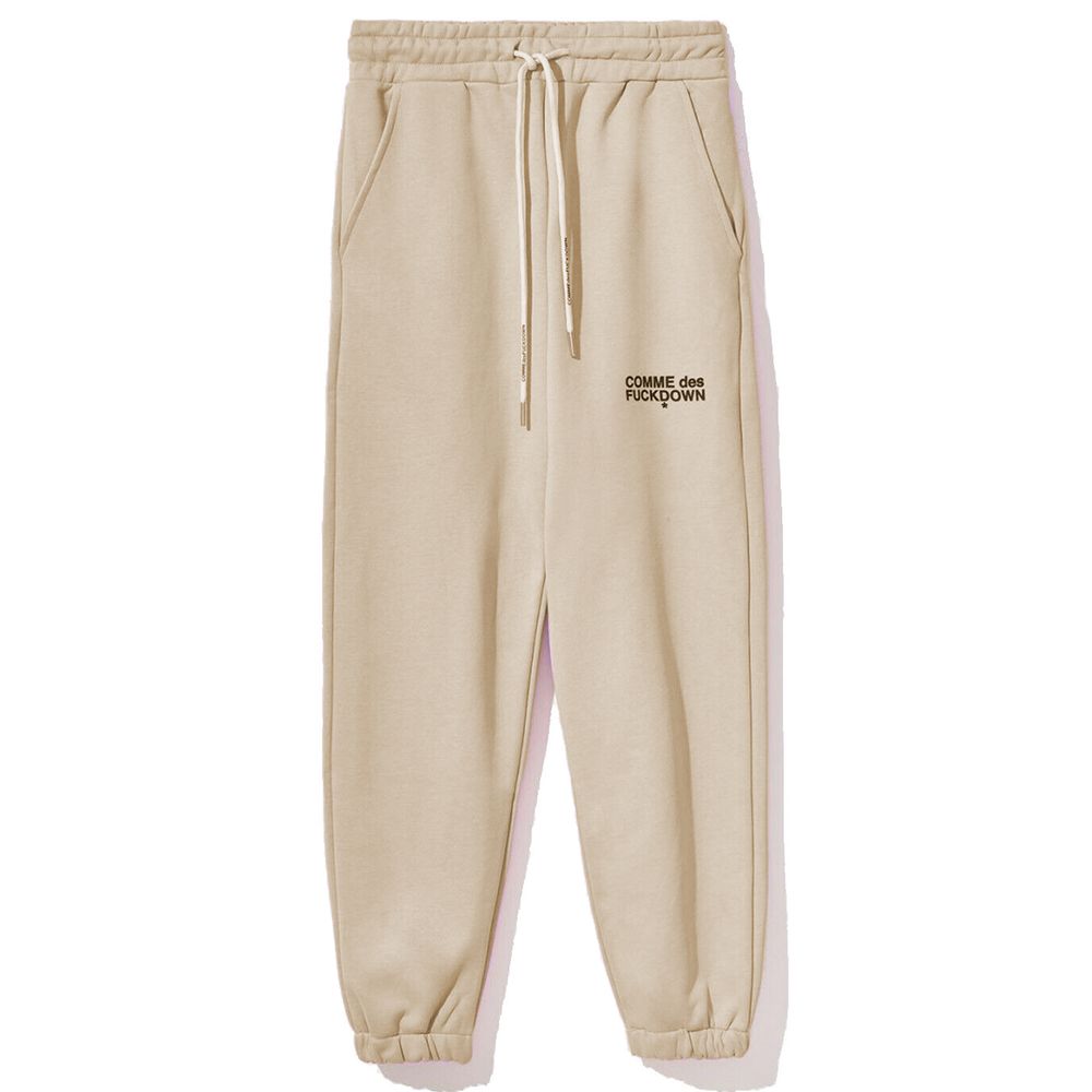 Comme Des Fuckdown Beige Cotton Women Pantalon