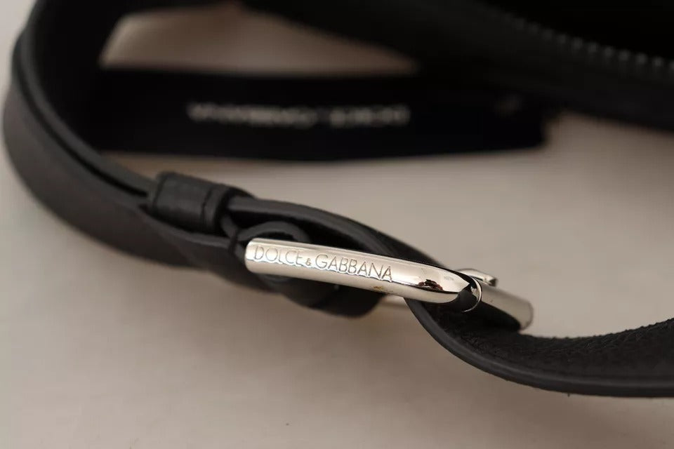 Dolce & Gabbana Black Nylon Leather DG Logo Patch Messenger Cross Body Bag | Regal Royce