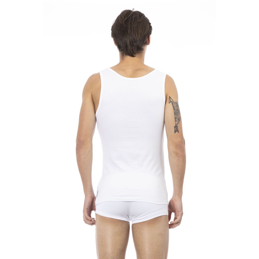Bikkembergs White Cotton Mens Tank Top | Regal Royce