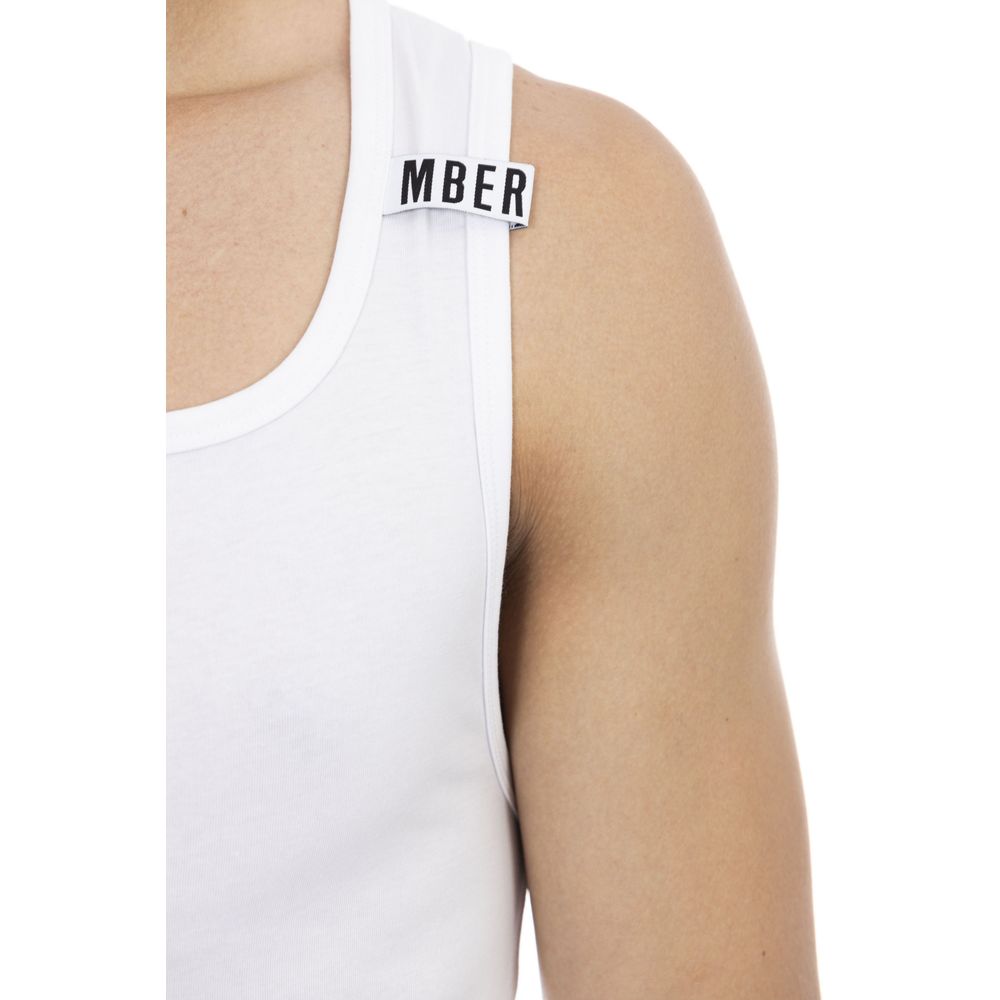 Bikkembergs White Cotton Mens Tank Top | Regal Royce
