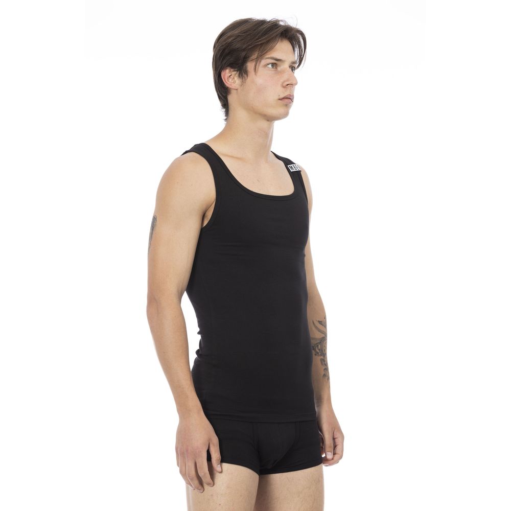 Bikkembergs Black Cotton Men's Tank Top | Regal Royce