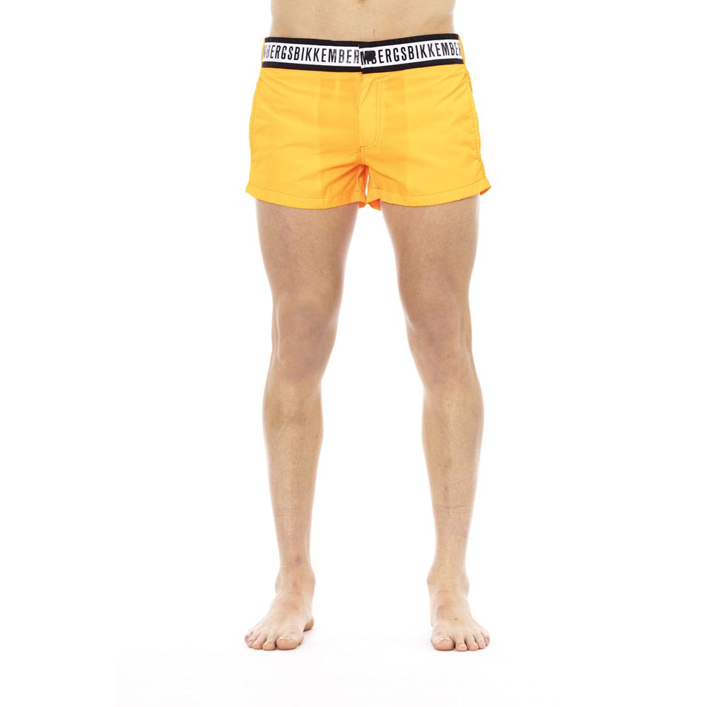 Bikkembergs Orange Polyamide Men Swim Short | Regal Royce
