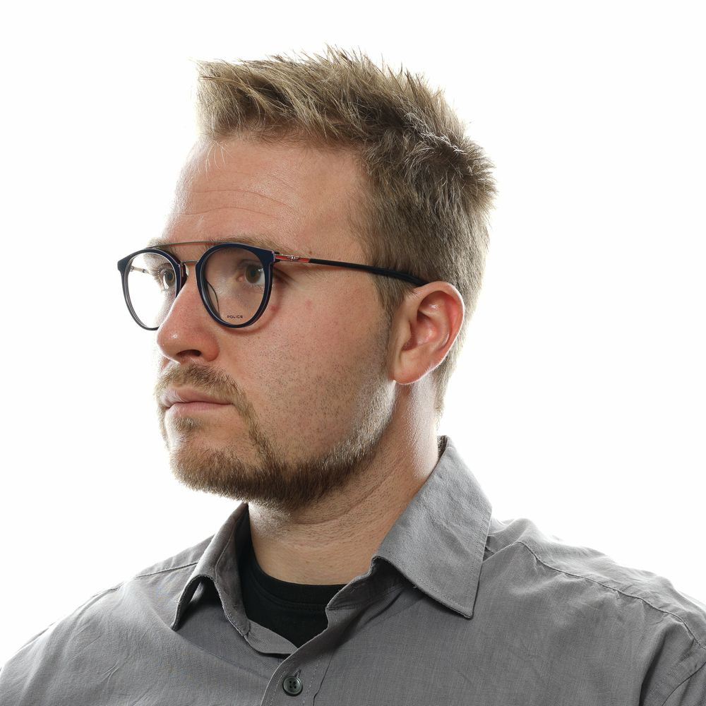 Police Blue Metal & Plastic Glasses (Frames) | Regal Royce