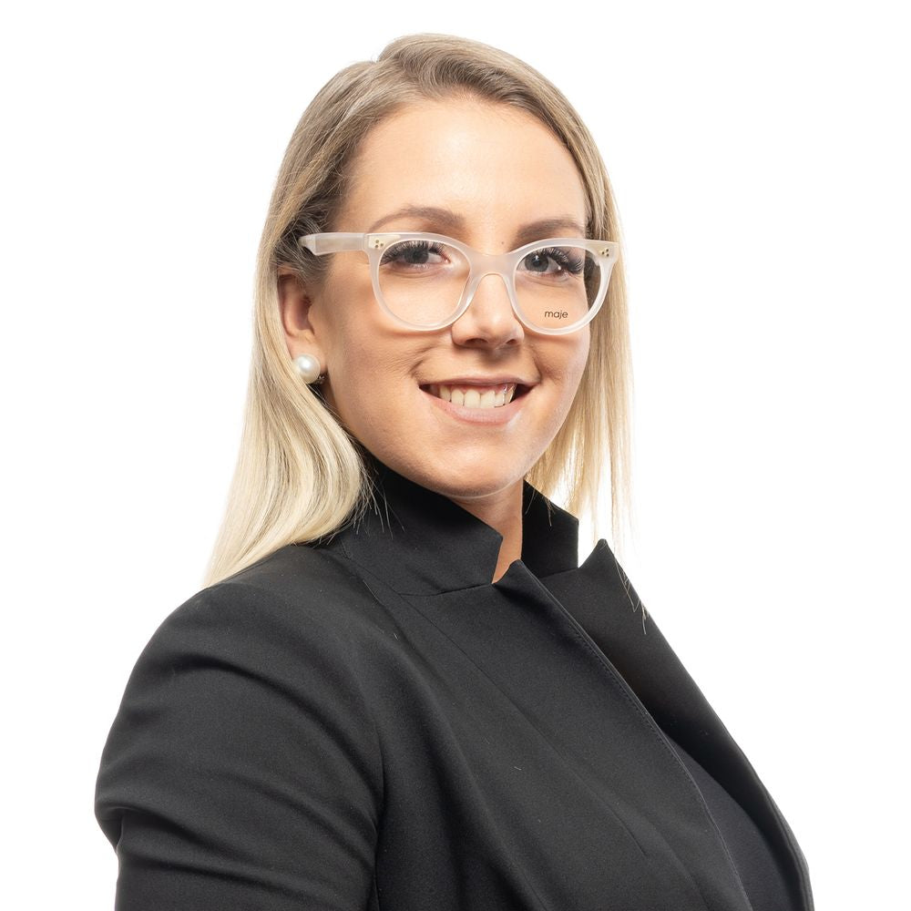 Maje White Plastic Glasses (Frames) | Regal Royce