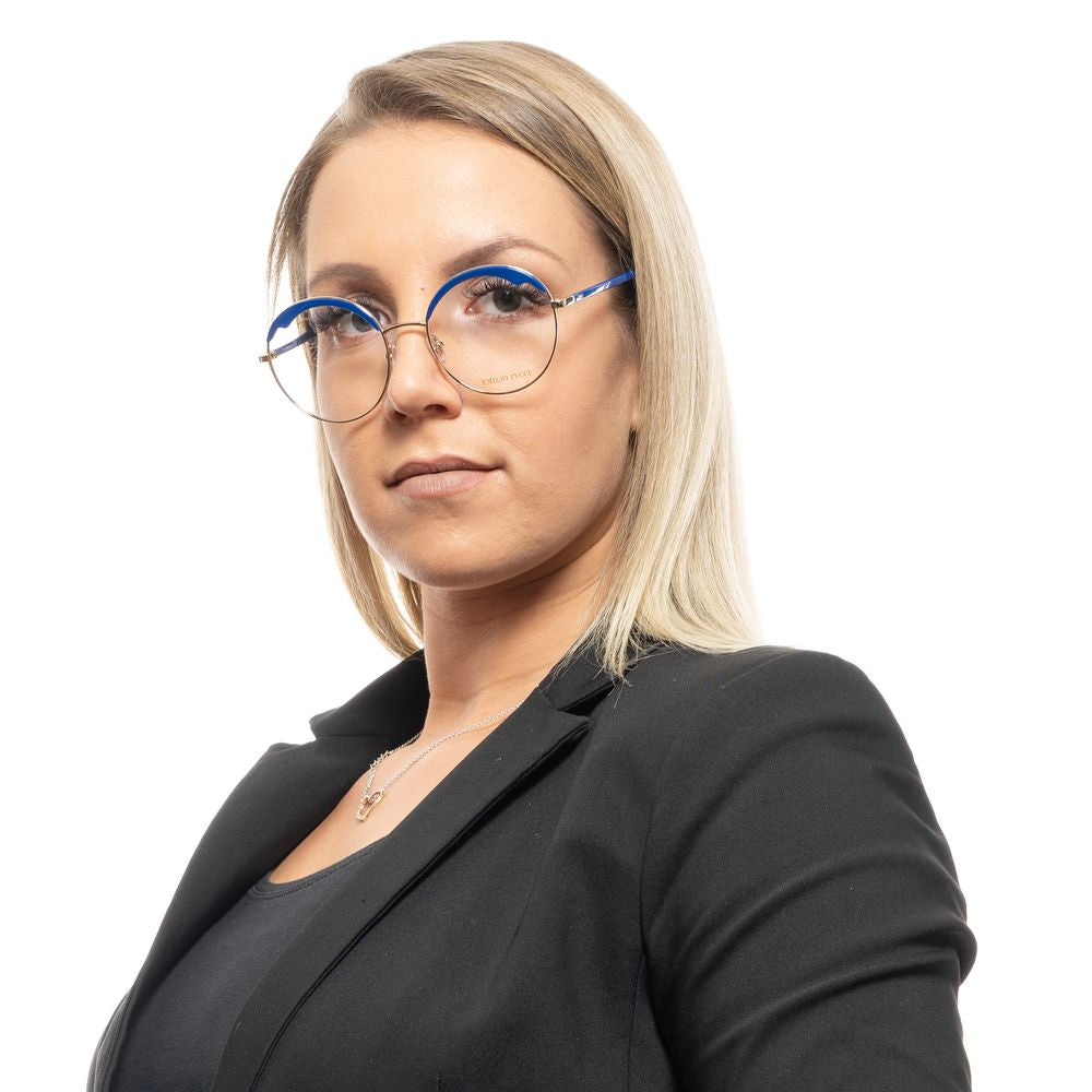 Emilio Pucci Blue Metal & Plastic Glasses (Frames) | Regal Royce