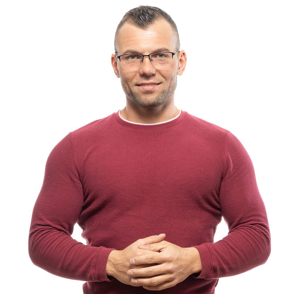 Ermenegildo Zegna Black Metal Glasses (Frames) | Regal Royce