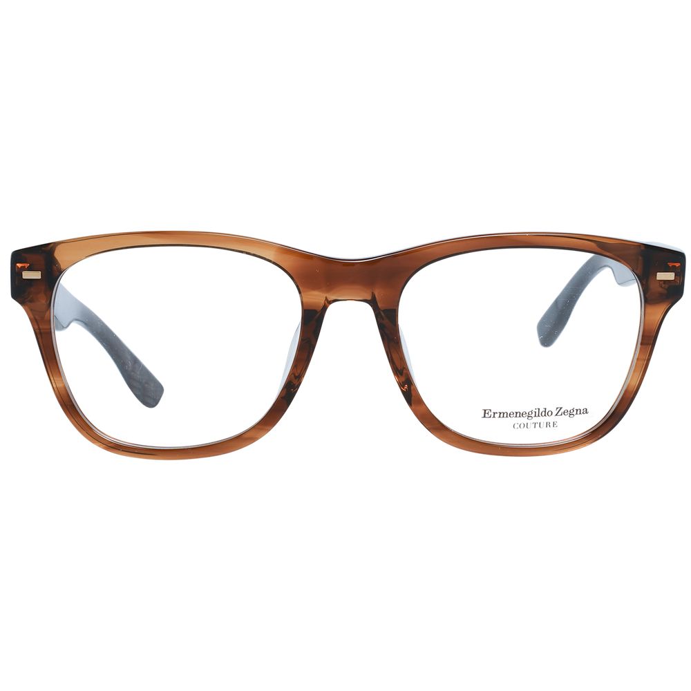 Ermenegildo Zegna Brown Plastic Glasses (Frames) | Regal Royce