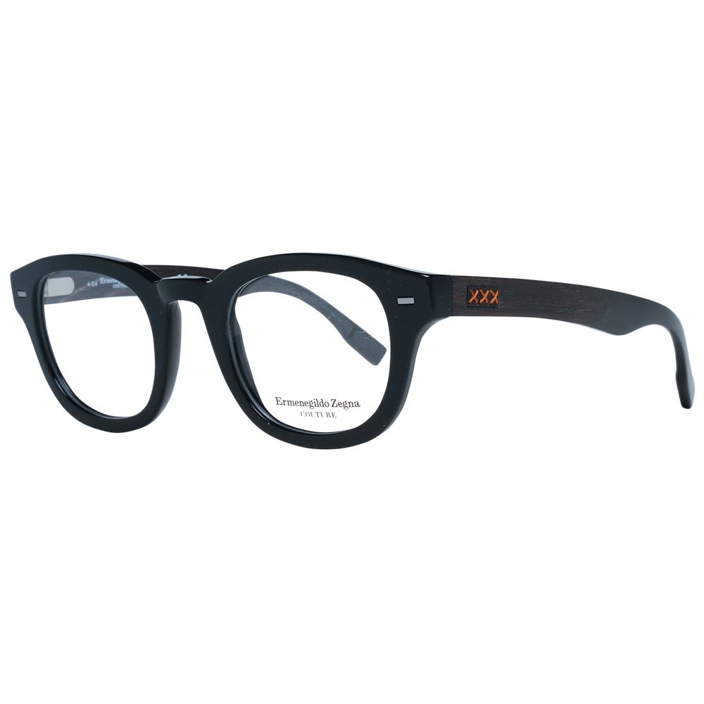 Ermenegildo Zegna Black Plastic Glasses (Frames) | Regal Royce