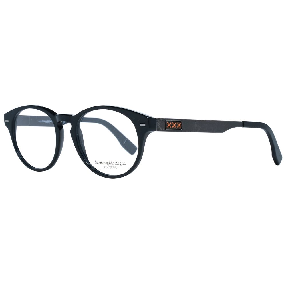 Ermenegildo Zegna Black Plastic Glasses (Frames) | Regal Royce