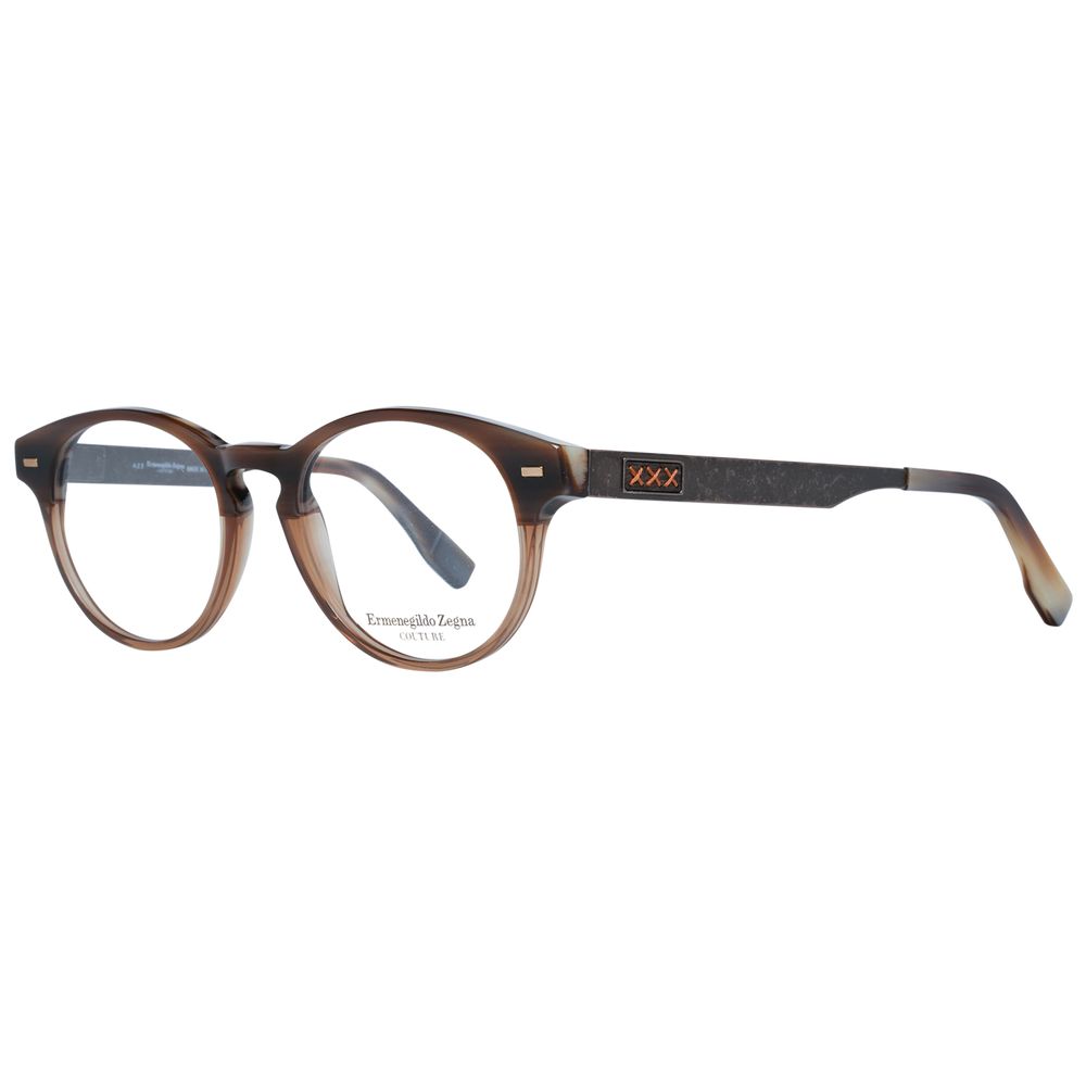Ermenegildo Zegna Brown Plastic Glasses (Frames) | Regal Royce