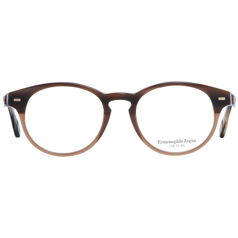 Ermenegildo Zegna Brown Plastic Glasses (Frames) | Regal Royce