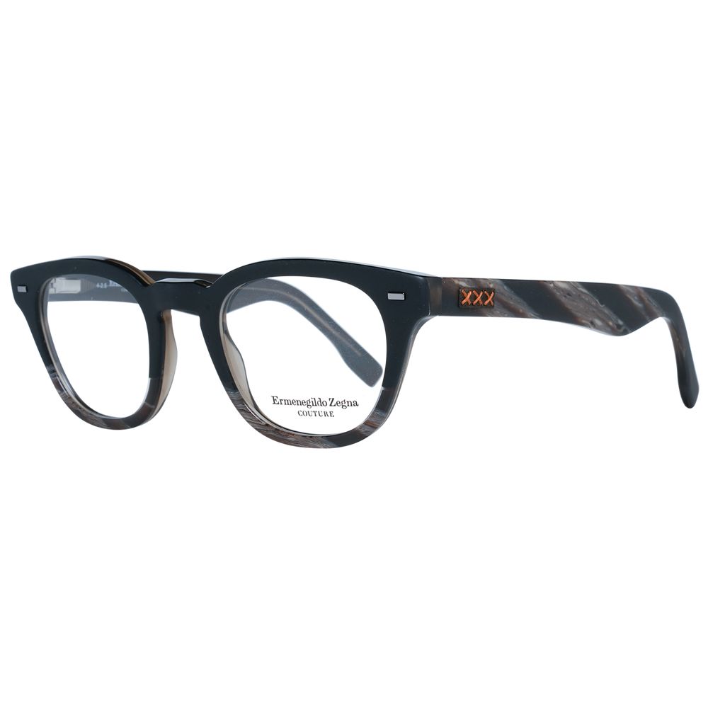 Ermenegildo Zegna Black Plastic Glasses (Frames) | Regal Royce