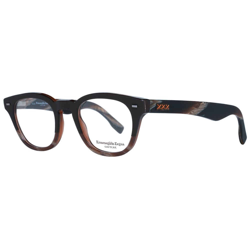 Ermenegildo Zegna Brown Plastic Glasses (Frames) | Regal Royce