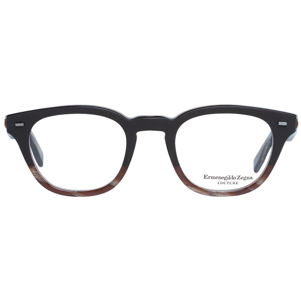 Ermenegildo Zegna Brown Plastic Glasses (Frames) | Regal Royce