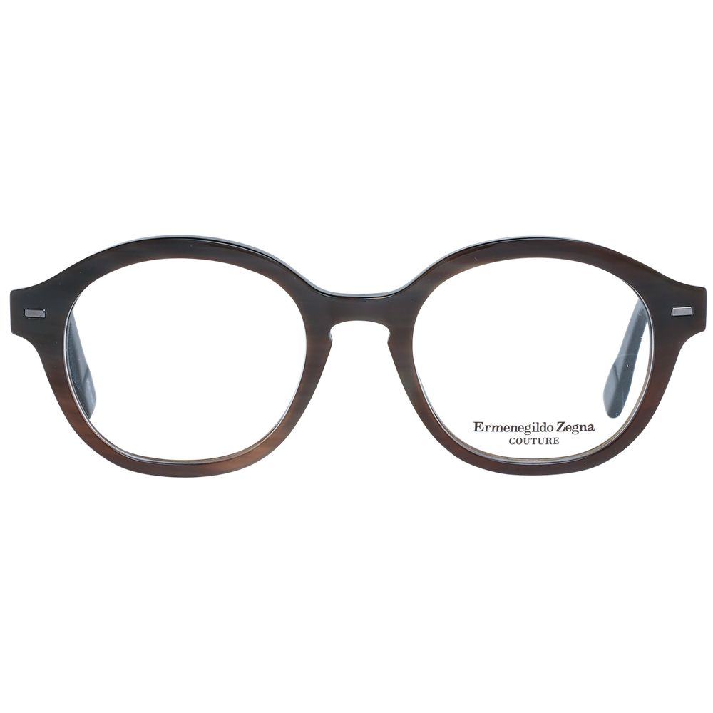 Ermenegildo Zegna Brown Horn Glasses (Frames)