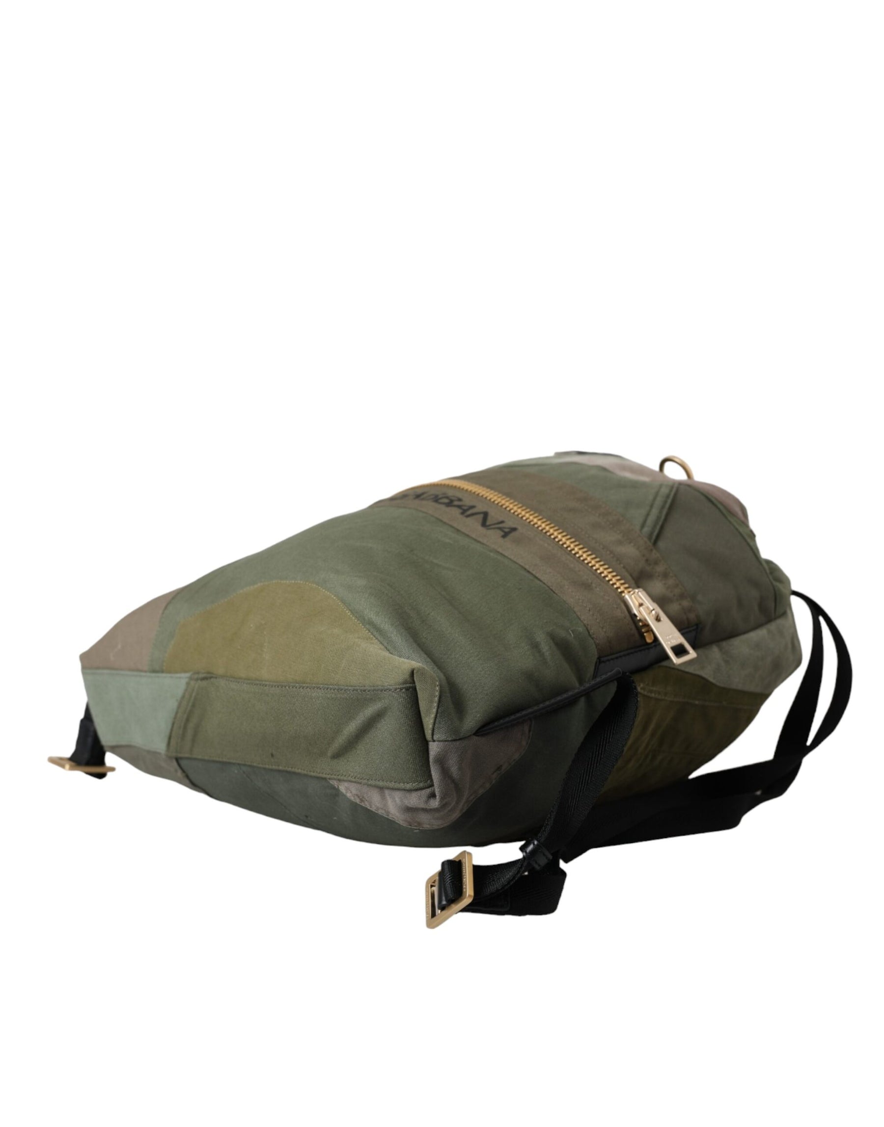 Dolce & Gabbana Military Green Patchwork Rucksack Backpack Bag | Regal Royce
