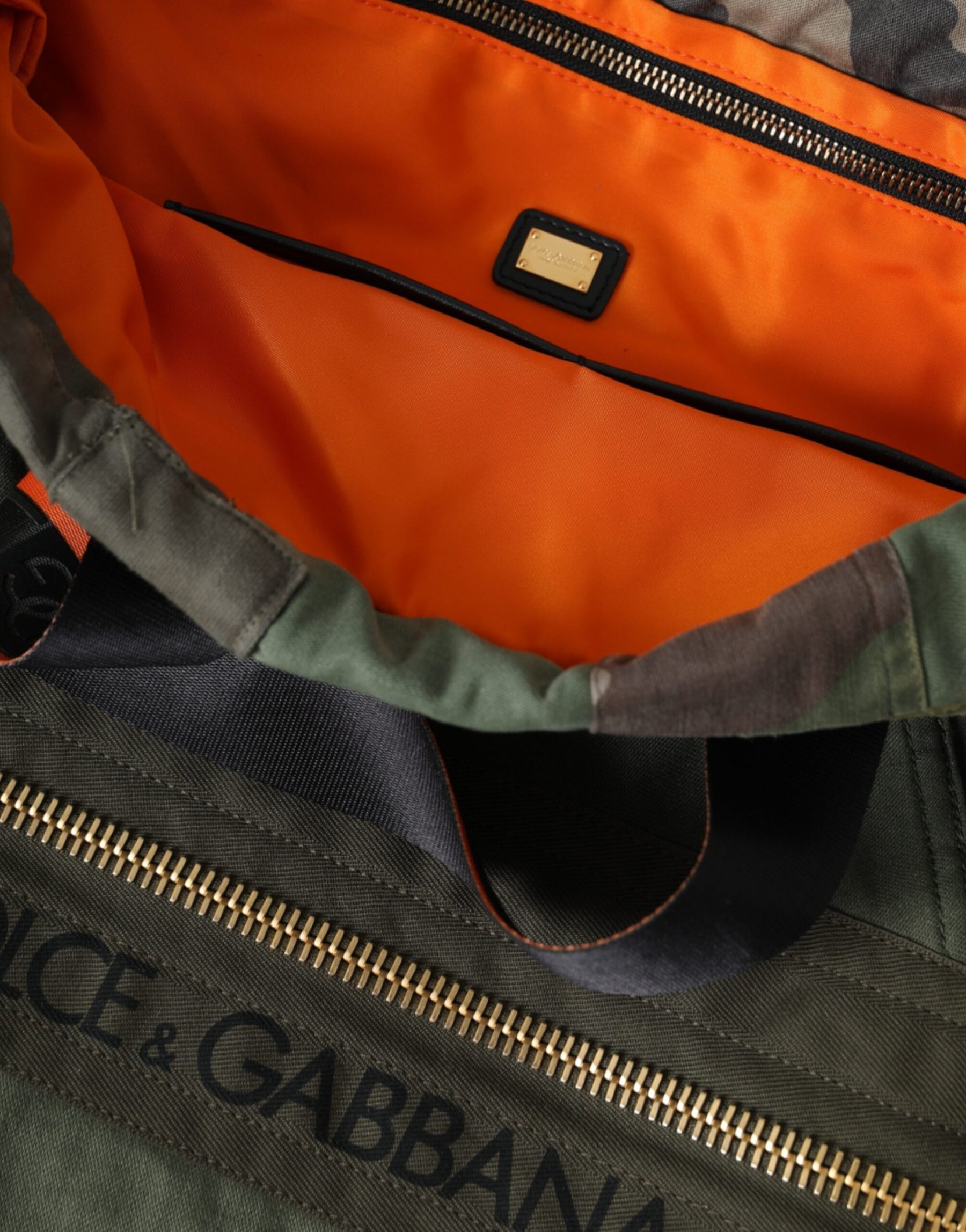 Dolce & Gabbana Military Green Patchwork Rucksack Backpack Bag | Regal Royce